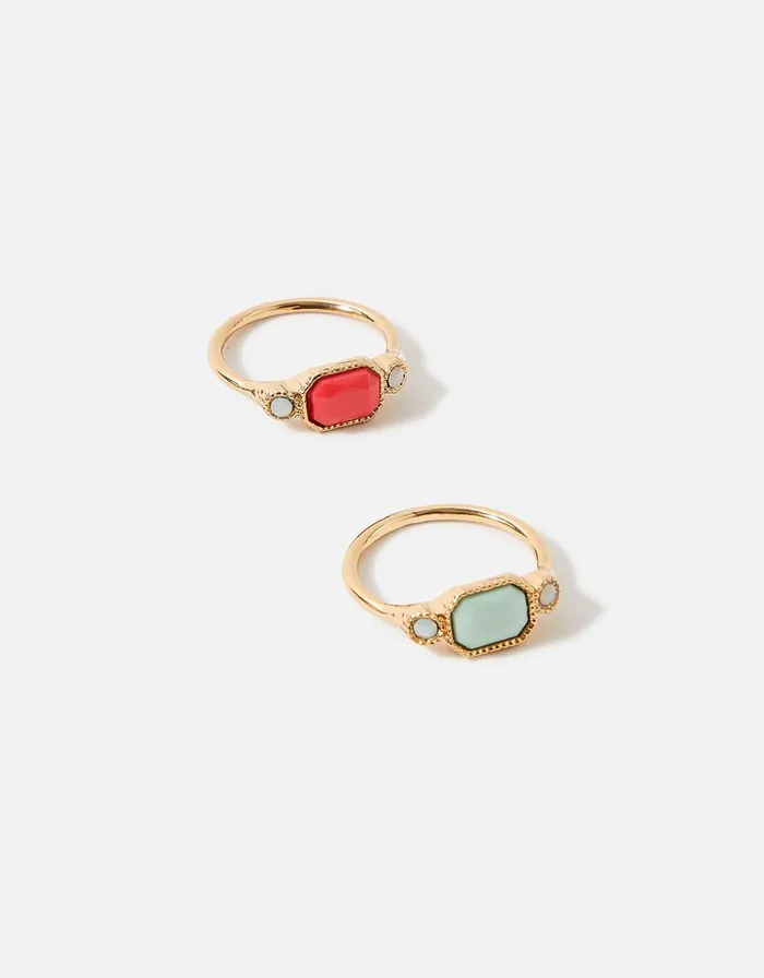 Accessorize Seascape Deco Ring Twinset Multi Pastelmulti Women Rings