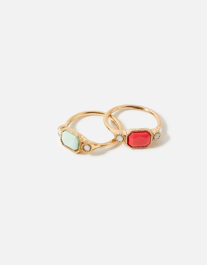 Accessorize Seascape Deco Ring Twinset Multi Pastelmulti Women Rings