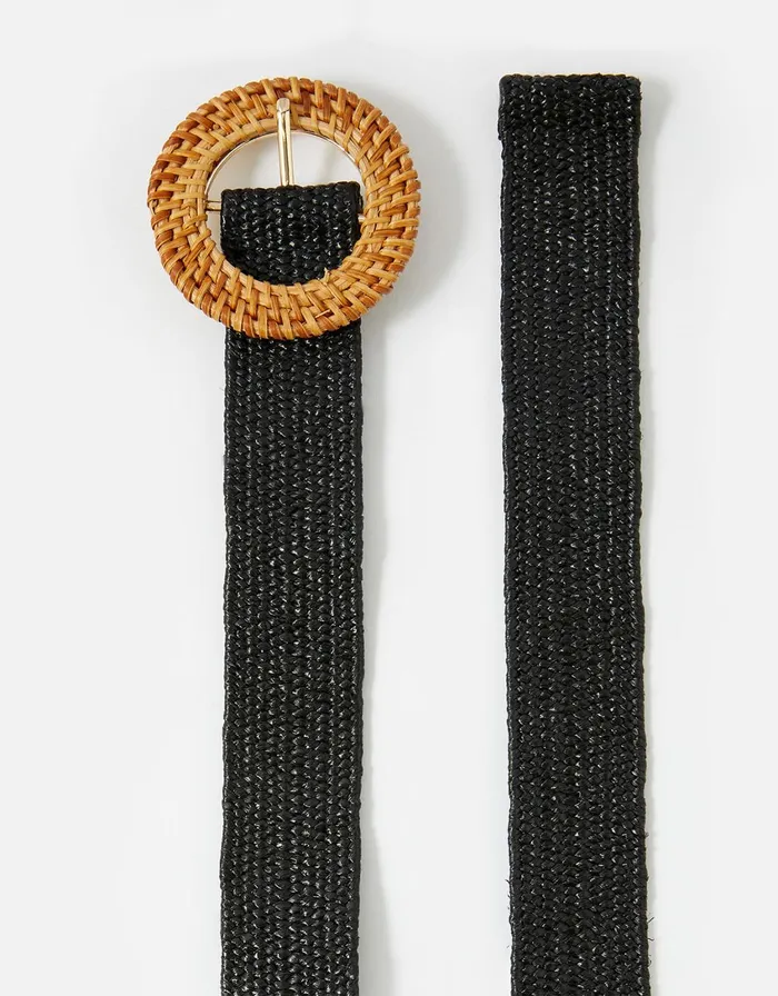 Accessorize Skinny Weave Belt Black Black Women Belts