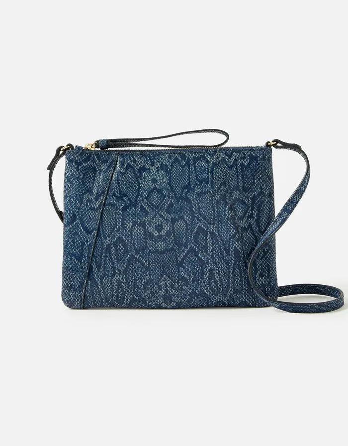 Accessorize Sophie CrossBody Reptile Leather Bag Women Leather Bags