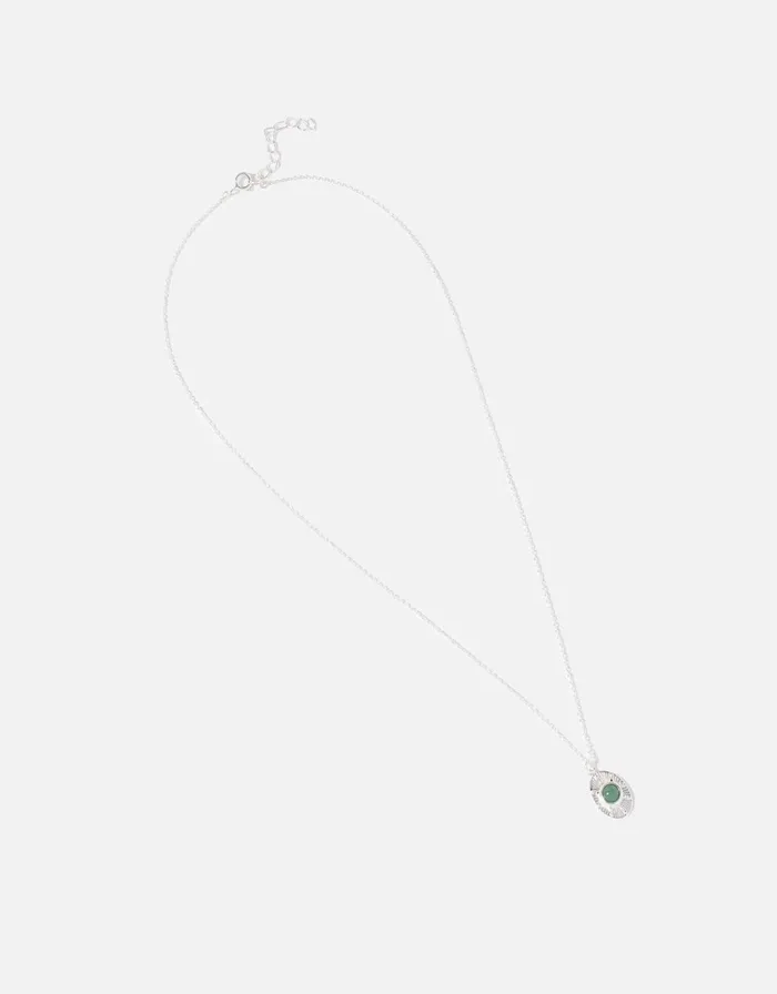Accessorize Sterling Silver Aventurine Necklace Women Necklaces