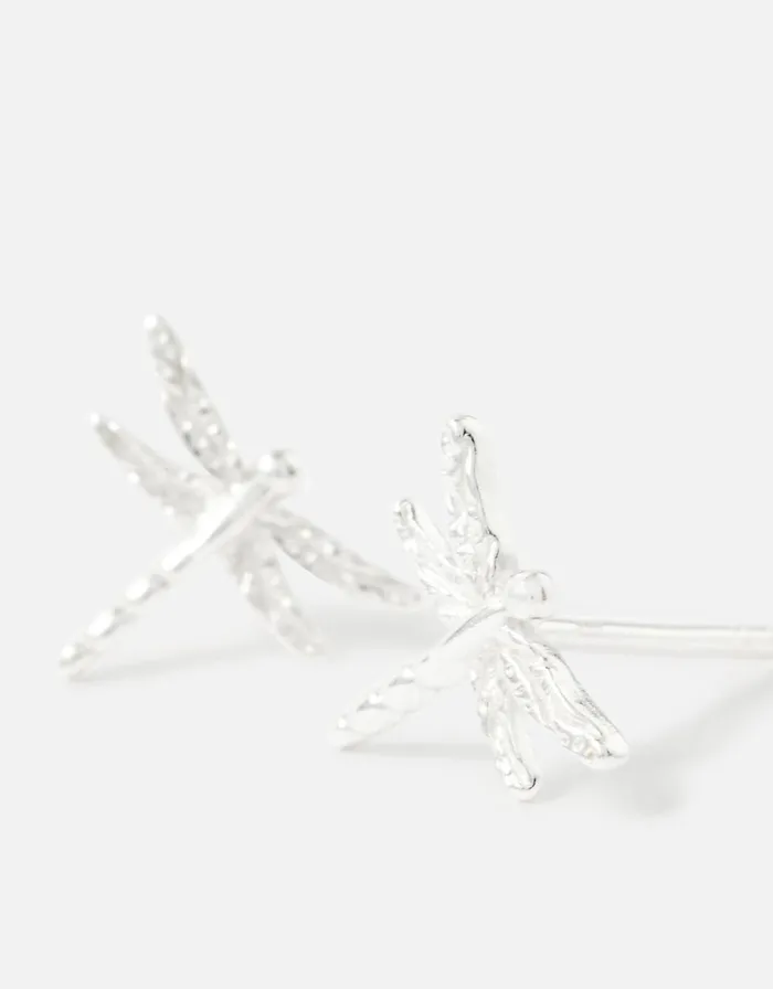 Accessorize Sterling Silver Dragonfly Studs Women Earrings