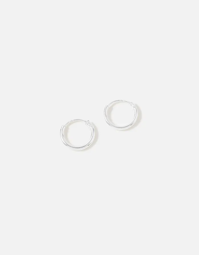 Accessorize Sterling Silver Single Mini Hoop Women Earrings