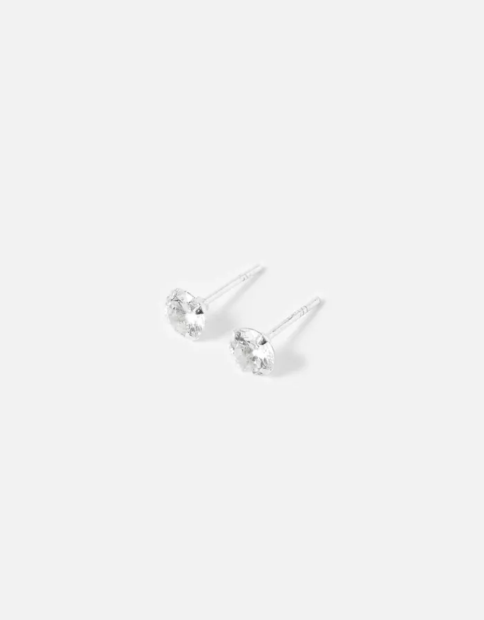 Accessorize Sterling Silver Small Bling Studs Women Earrings