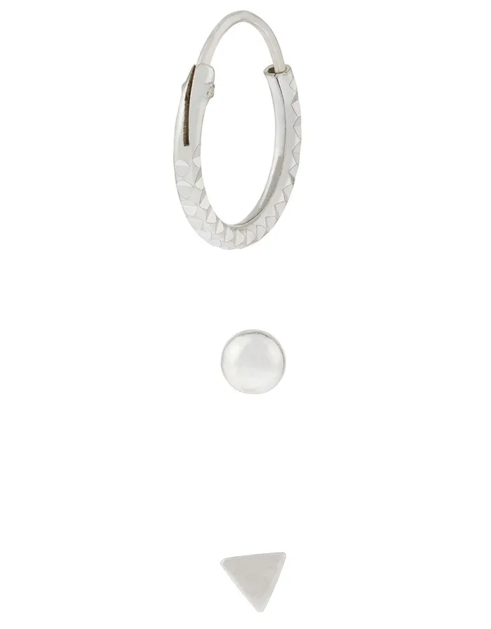 Accessorize Sterling Silver Sparkle Earring Set Women Earrings