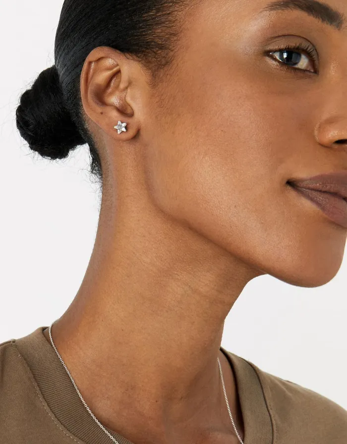 Accessorize Sterling Silver Star Studs Women Earrings