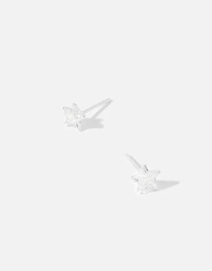 Accessorize Sterling Silver Star Studs Women Earrings