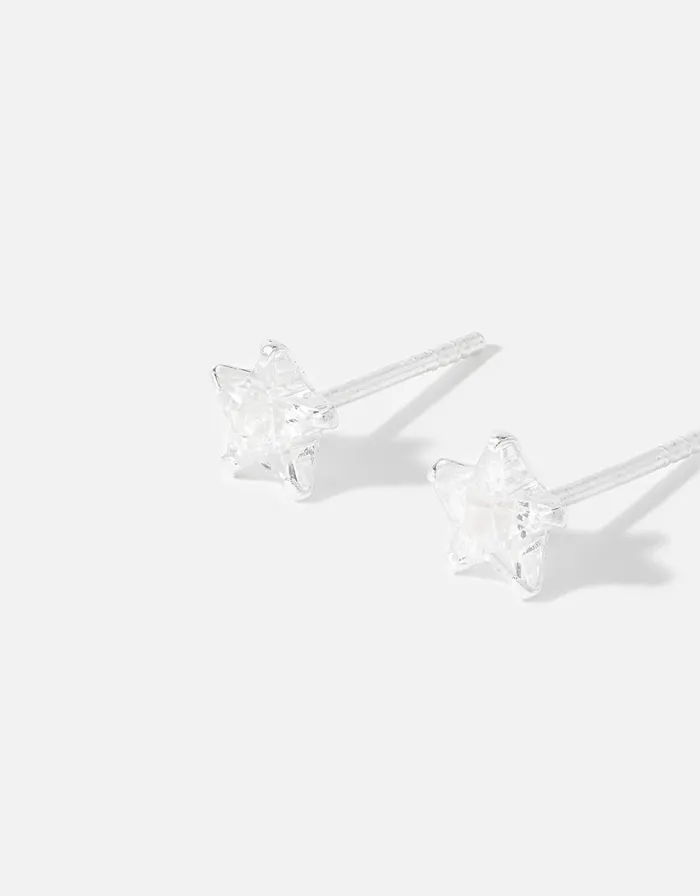 Accessorize Sterling Silver Star Studs Women Earrings