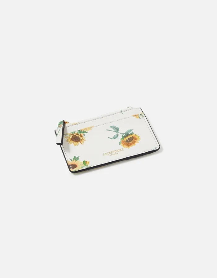 Accessorize Sunflower Print Cardholder Women Vegan Bags Backpacks and Purses