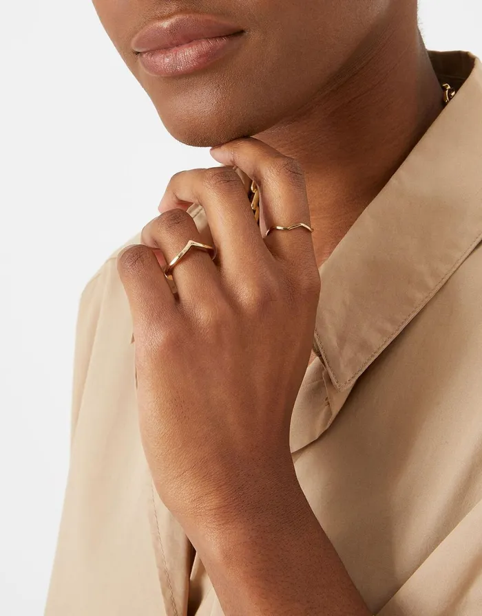Accessorize Super Classics Crystal Ring Multipack Gold Gold Women Rings
