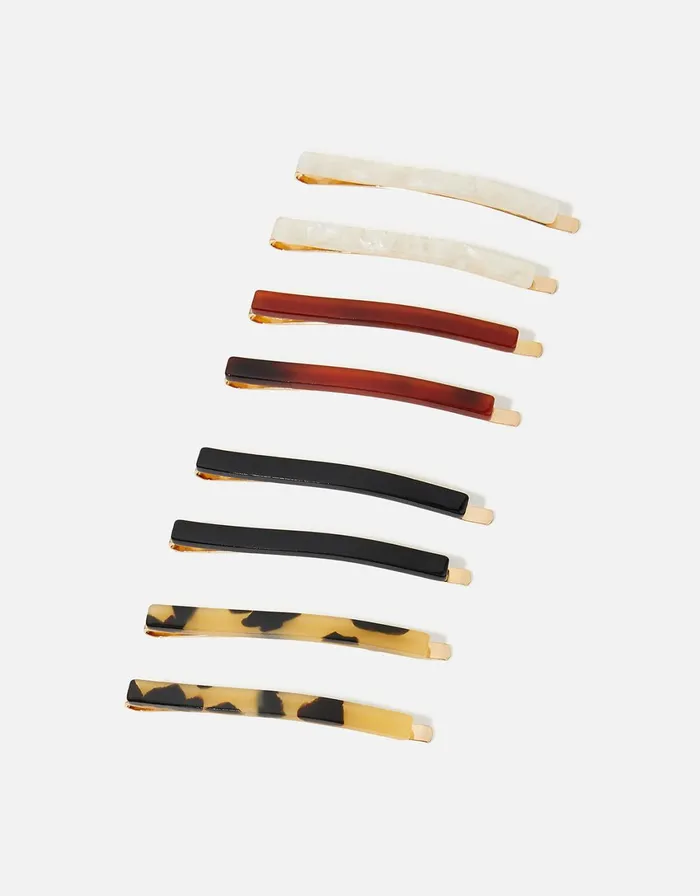 Accessorize Tortoiseshell Hair Slide Set Women Hair Accessories