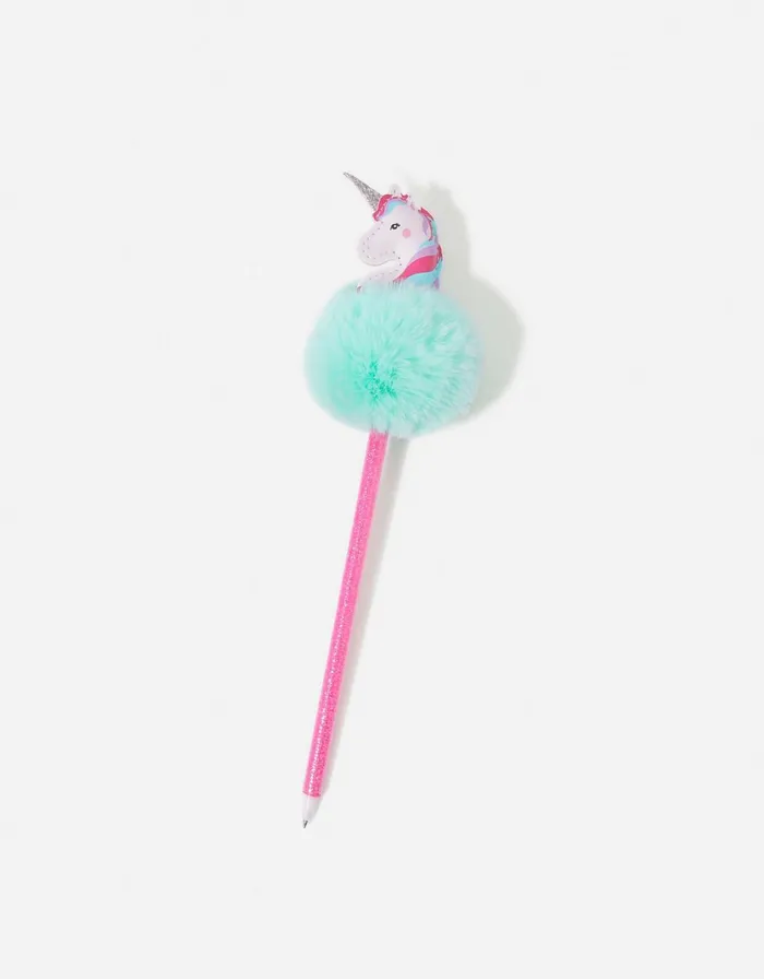 Accessorize Unicorn PomPom Pen GirlsWomen Stationery
