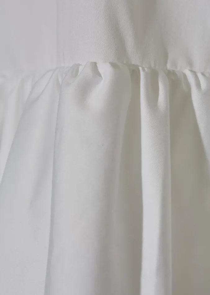 Adam Lippes Dresses and Jumpsuits Tiered Ruffle Mini Dress In Cotton Poplin White 8211 Women
