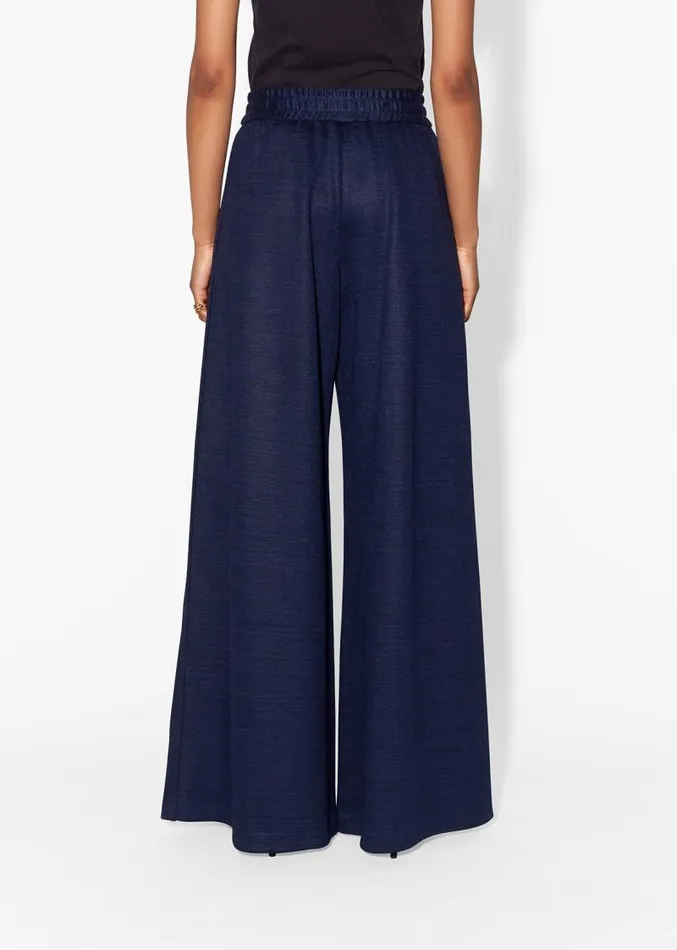 Adam Lippes Pants WideLeg Lounge Pant In Luxe Jersey Navy 8211 Women