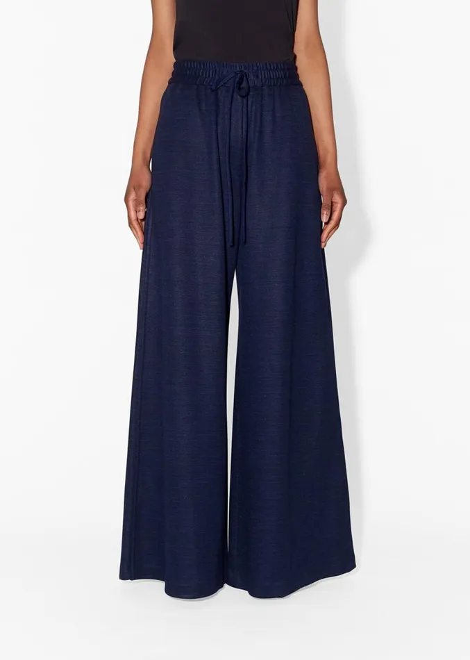 Adam Lippes Pants WideLeg Lounge Pant In Luxe Jersey Navy 8211 Women