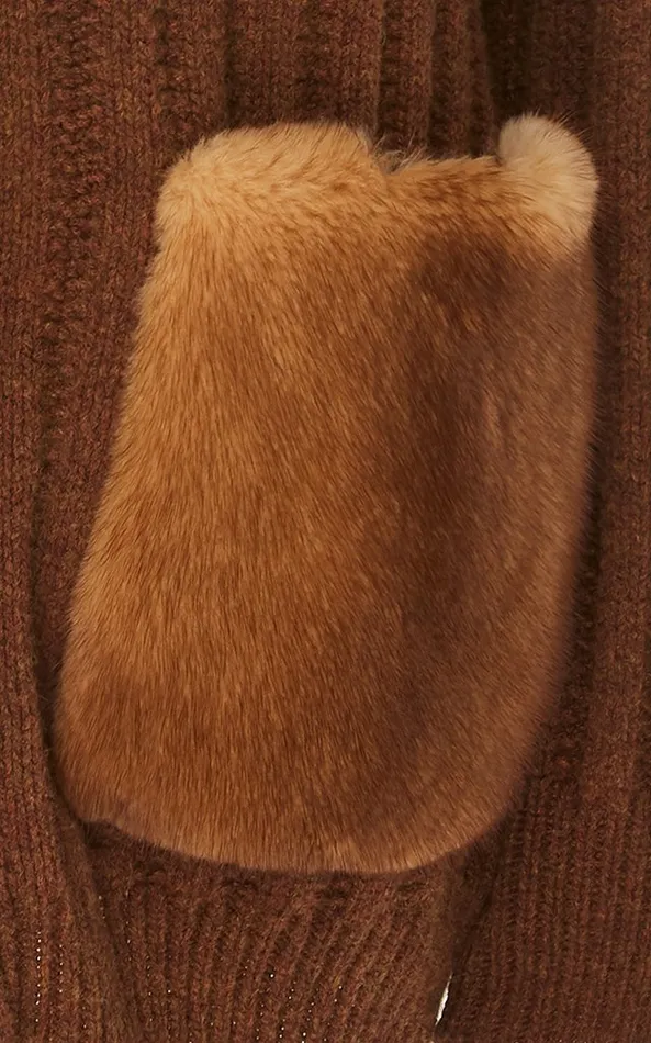 Adam Lippes Sweaters Cardigan In Wool Cashmere With Mink Pockets Brown Natural 8211 Women