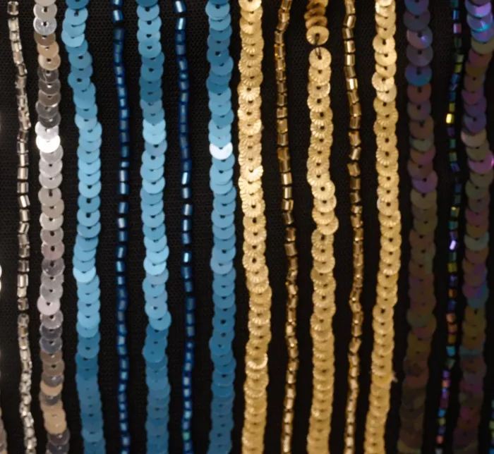 Adrianna Papell Formal Dresses Plus Size Sequin Beaded Sheath Dress With Sheer Long Sleeves In Black Blue Multi 8211 Women