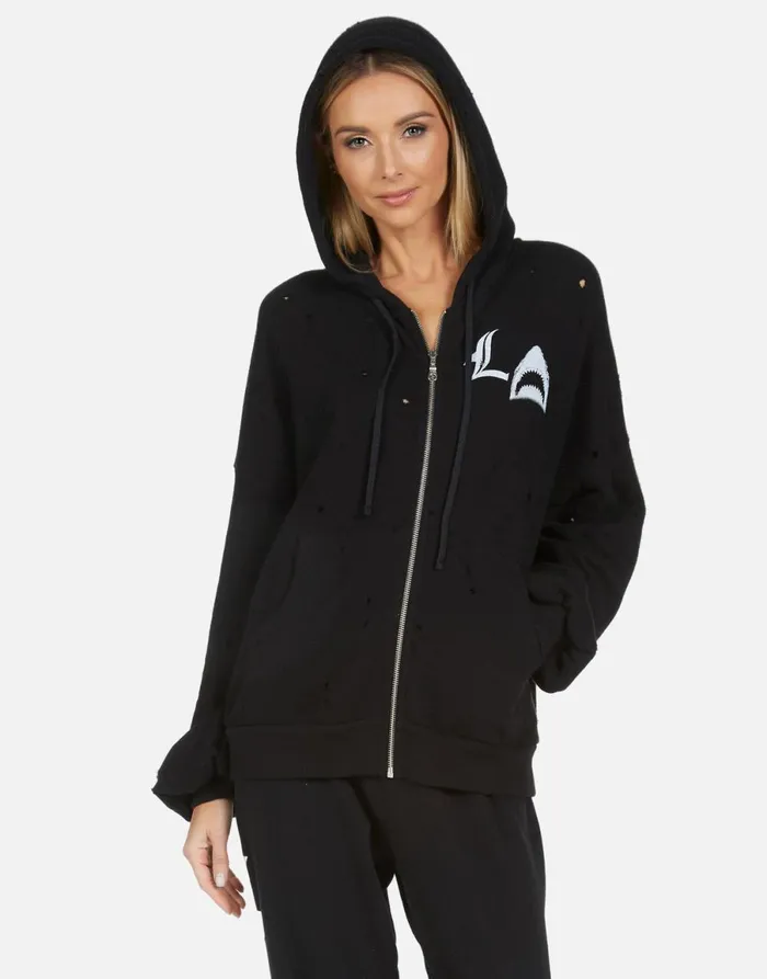 Aisha LA Star Shark Black Women039s Lauren Moshi Hoodies