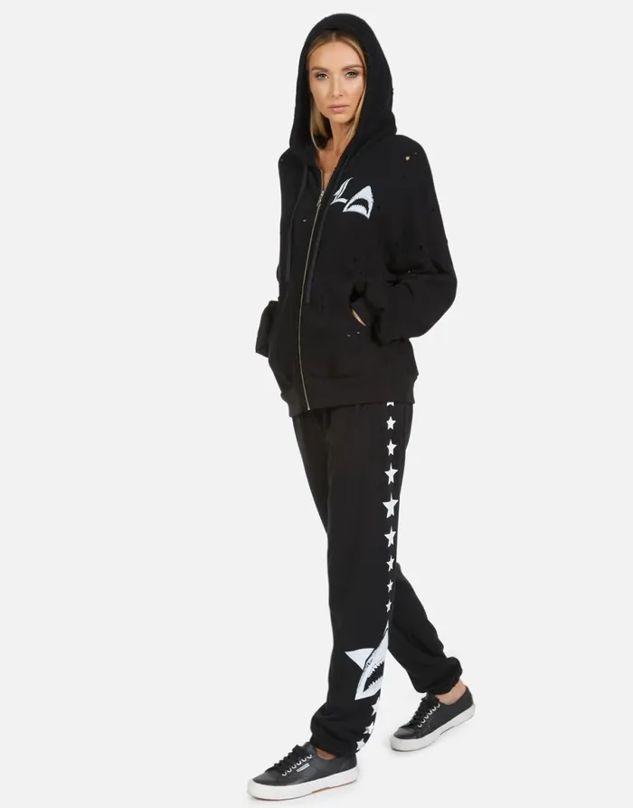 Aisha LA Star Shark Black Women039s Lauren Moshi Hoodies