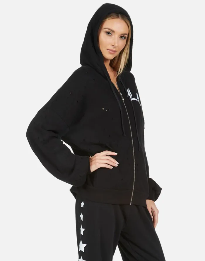 Aisha LA Star Shark Black Women039s Lauren Moshi Hoodies