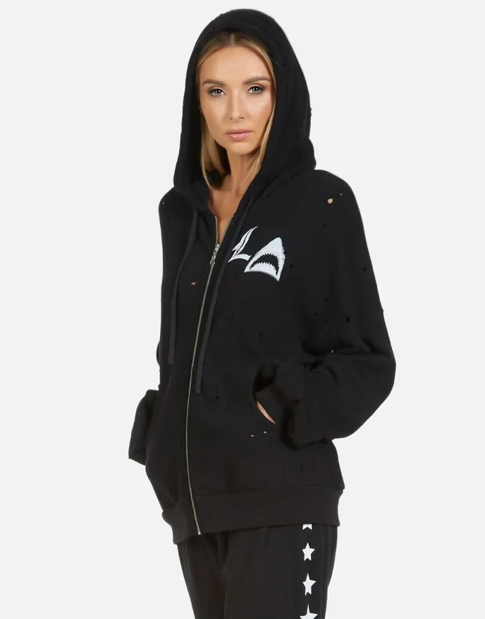 Aisha LA Star Shark Black Women039s Lauren Moshi Hoodies