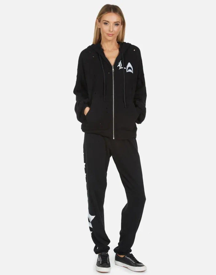 Aisha LA Star Shark Black Women039s Lauren Moshi Hoodies