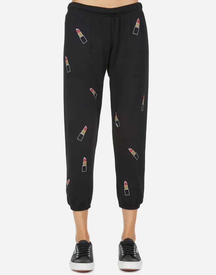Alana Mini Lipstick Black Women039s Lauren Moshi Crop Sweatpants