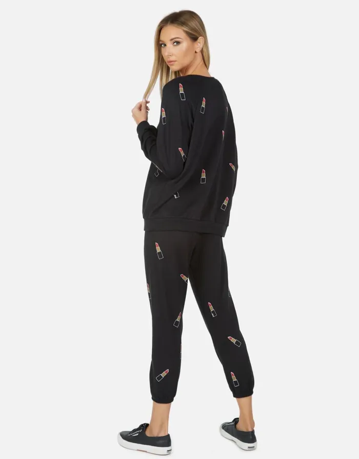 Alana Mini Lipstick Black Women039s Lauren Moshi Crop Sweatpants