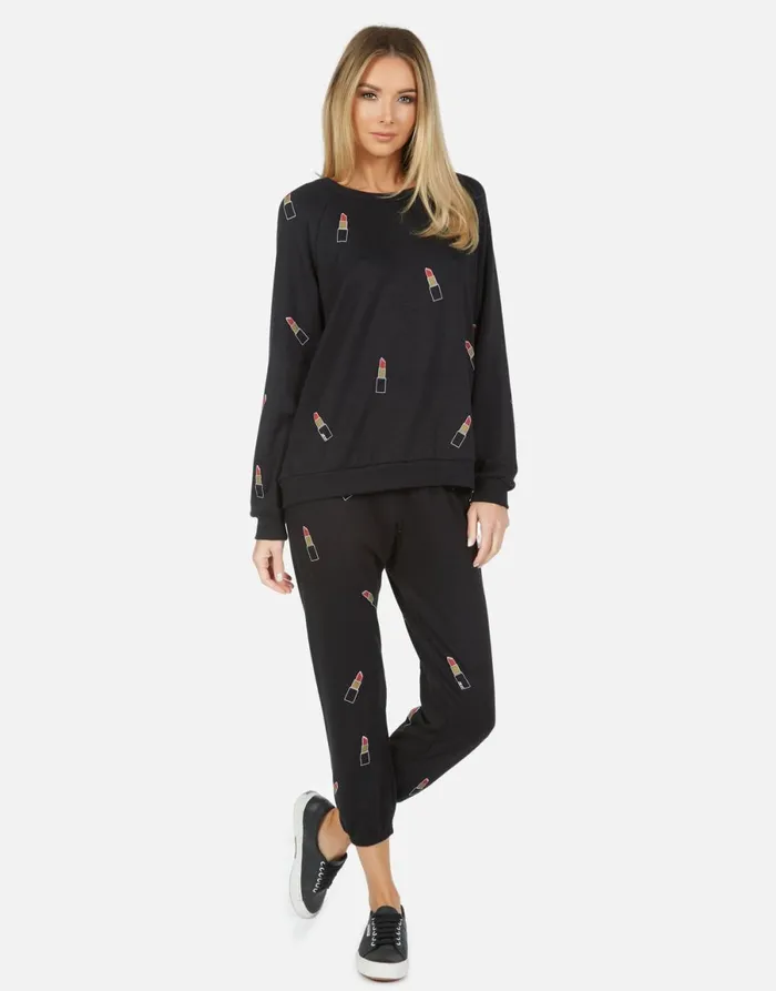 Alana Mini Lipstick Black Women039s Lauren Moshi Crop Sweatpants