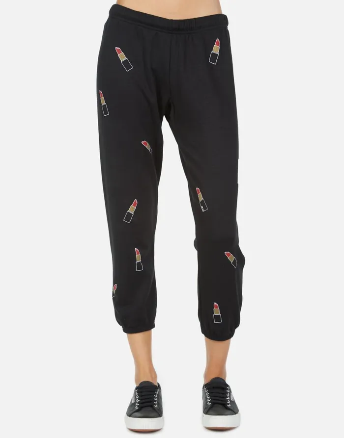Alana Mini Lipstick Black Women039s Lauren Moshi Crop Sweatpants