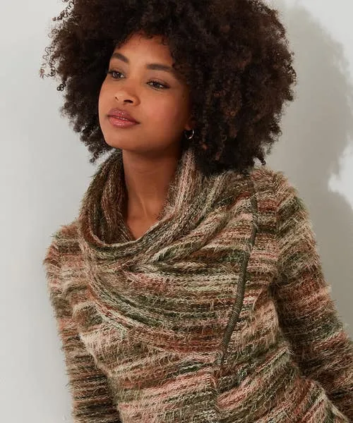 Alicia Zip Top Brown Apparel Tops Tunics and Blouses Joebrowns