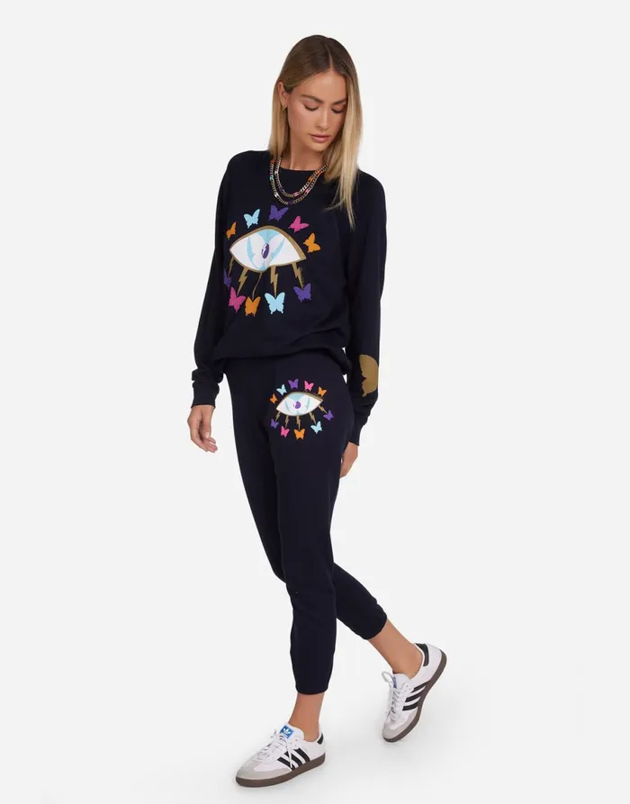 Anela Butterfly Eye Navy Women039s Lauren Moshi Long Sleeve