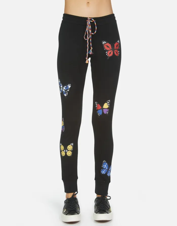 Angelina Butterfly Black Women039s Lauren Moshi Long Sweatpants