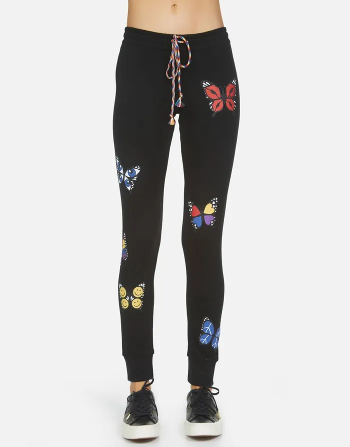 Angelina Butterfly Black Women039s Lauren Moshi Long Sweatpants