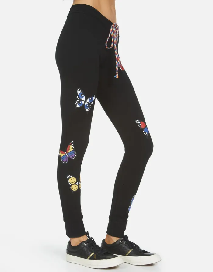 Angelina Butterfly Black Women039s Lauren Moshi Long Sweatpants
