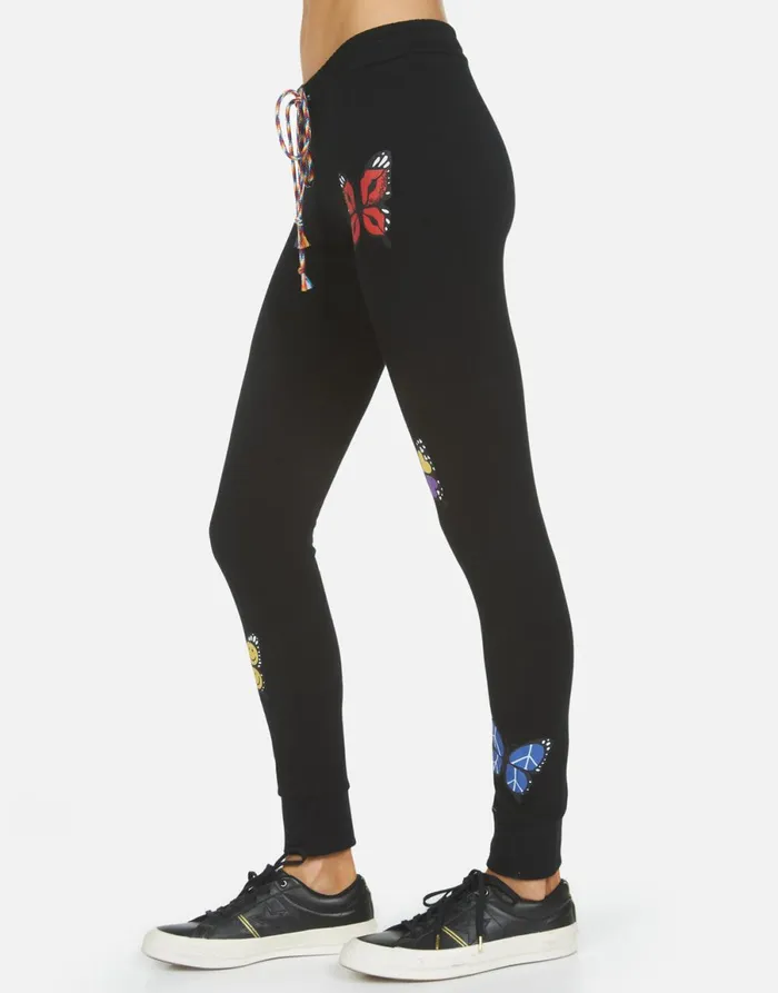 Angelina Butterfly Black Women039s Lauren Moshi Long Sweatpants
