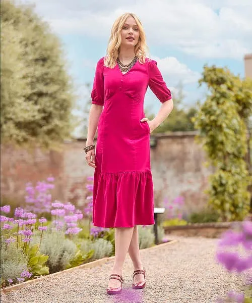 Apparel Curiously Cord Dress Pink Dresses Joebrowns