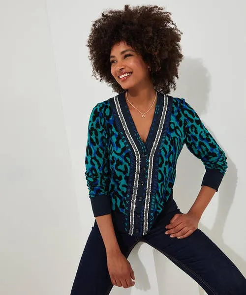 Apparel Joebrowns All The Fun Jersey Cardigan Blue Tops Tunics and Blouses