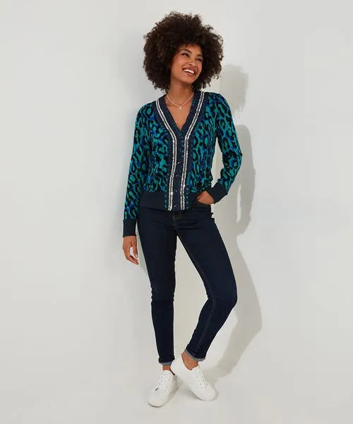 Apparel Joebrowns All The Fun Jersey Cardigan Blue Tops Tunics and Blouses