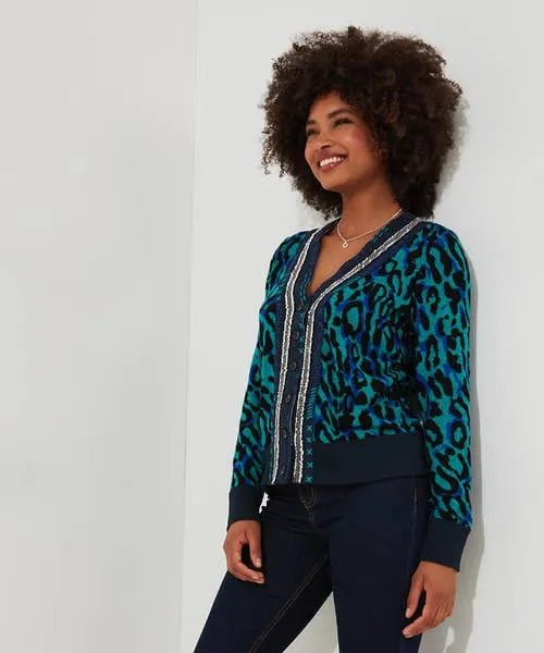 Apparel Joebrowns All The Fun Jersey Cardigan Blue Tops Tunics and Blouses