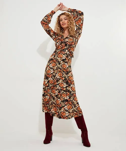 Apparel Joebrowns September Days Jersey Dress Brown Petite Collection
