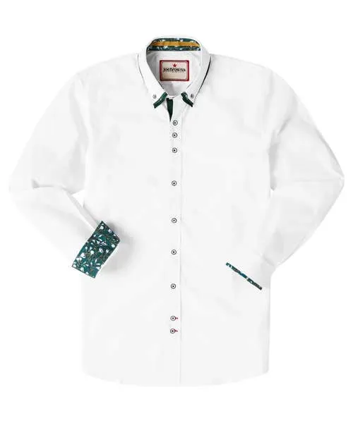 Apparel Joebrowns Terrific Triple Collar Shirt White Tailoring Apparel Joebrowns Terrific Triple Collar Shirt White Tailoring