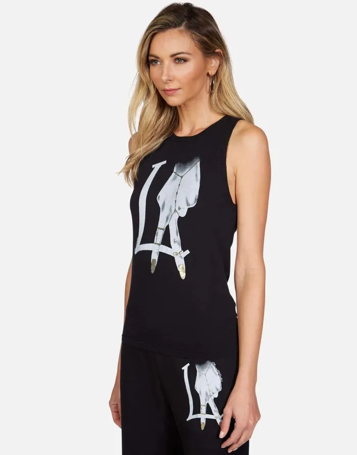 Ashlin LA Peace Finger Black Women039s Lauren Moshi Tanks