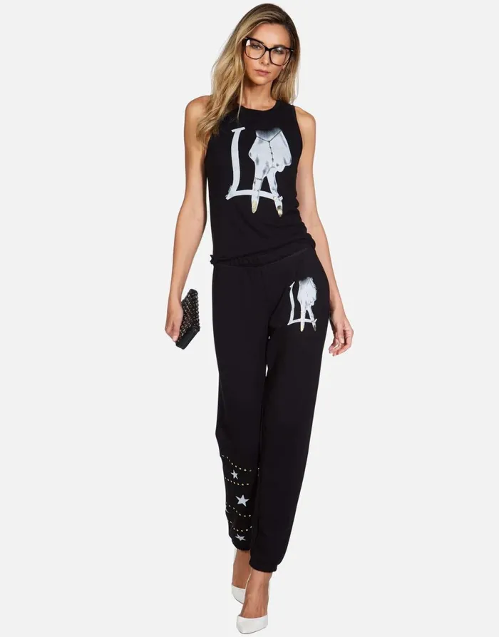 Ashlin LA Peace Finger Black Women039s Lauren Moshi Tanks