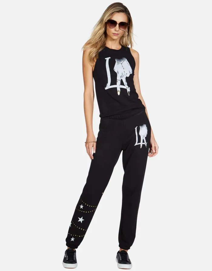 Ashlin LA Peace Finger Black Women039s Lauren Moshi Tanks