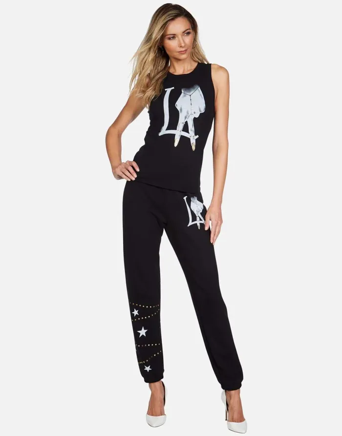 Ashlin LA Peace Finger Black Women039s Lauren Moshi Tanks