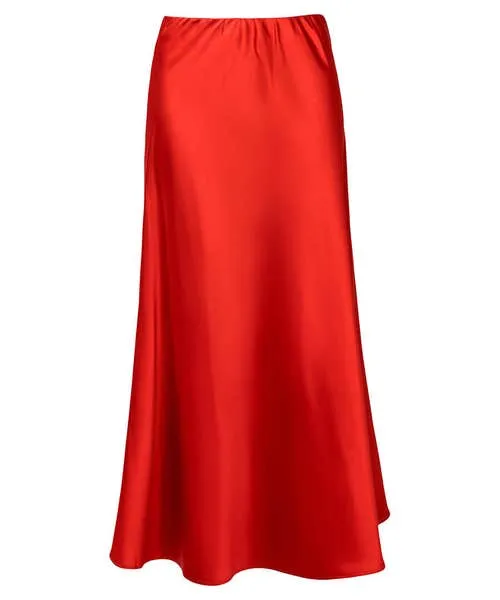Autumn Days Satin Skirt Rust Apparel Skirts Joebrowns