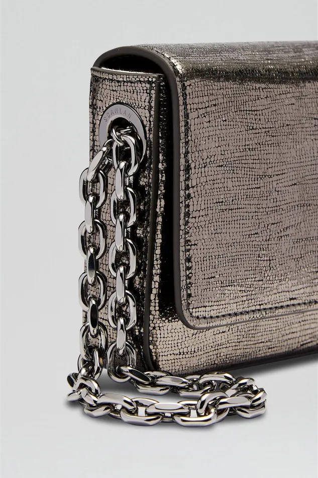 Bags Scanlan Theodore Women MINI METALLIC SLIM BAG ONYX