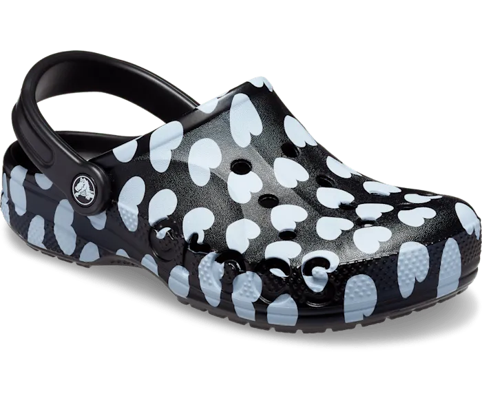 Baya Seasonal Printed Clog Black White Men Crocs Clogs