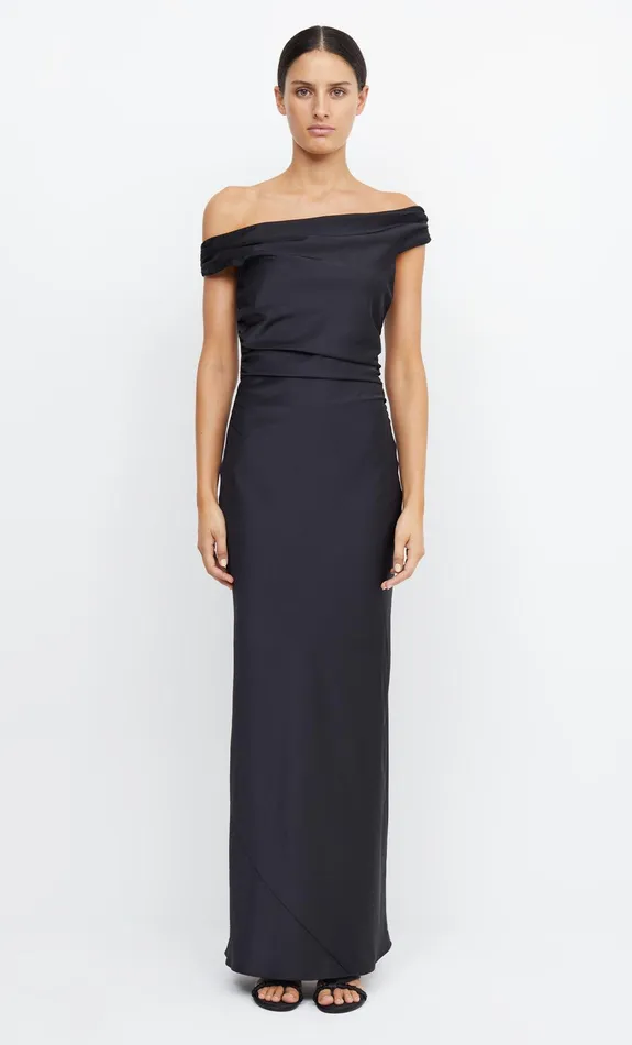 Bec Bridge Bridesmaid Dresses Women ETERNITY OFF SHOULDER MAXI 8211 BLACK